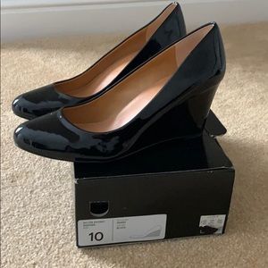 JCrew Patent Leather Wedge Heels - Size 10